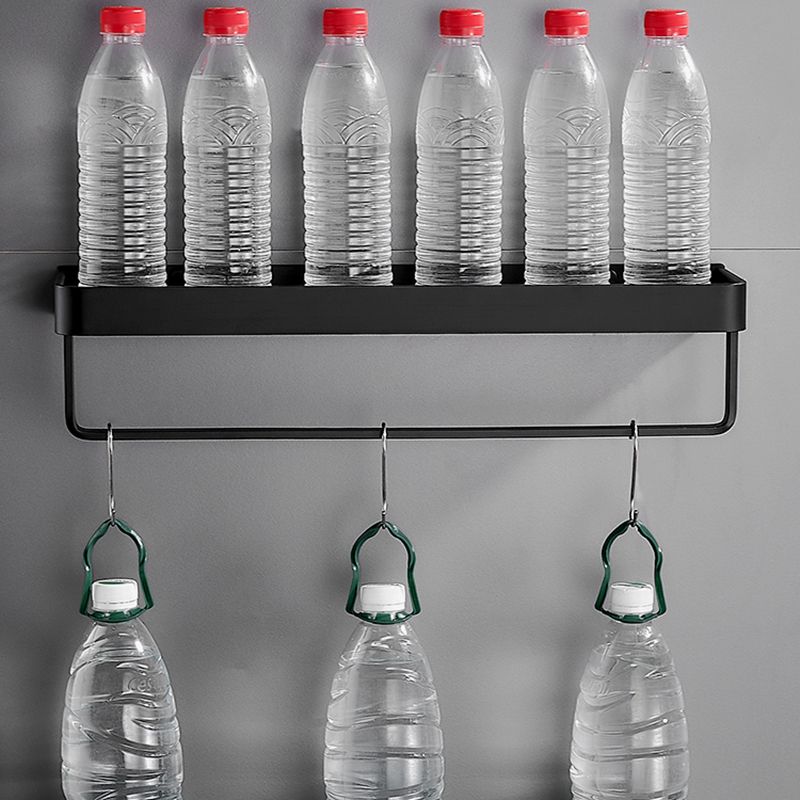 Bathroom Shelf | Matte Black Wall-Mounted | Rust-Resistant Metal | Space-Saving