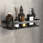 Bathroom Shelves | Metal Suction Cup Mount | Durable Metal | Tool-Free Install