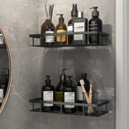 Bathroom Shelves | Metal Suction Cup Mount | Durable Metal | Tool-Free Install