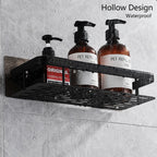 Bathroom Shelves | Metal Suction Cup Mount | Durable Metal | Tool-Free Install