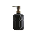 Bathroom Soap Dispenser | Diamond-Pattern Glass | 390ml Capacity | Elegant Design