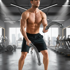 Battle Rope for Home & Gym | Cordless Compact Trainer | Steel Construction | 43 cm Portable