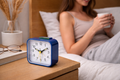 Bedside Alarm Clock | Analog Face & Silent Movement | Night Light & Snooze