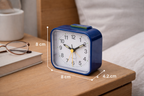 Bedside Alarm Clock | Analog Face & Silent Movement | Night Light & Snooze