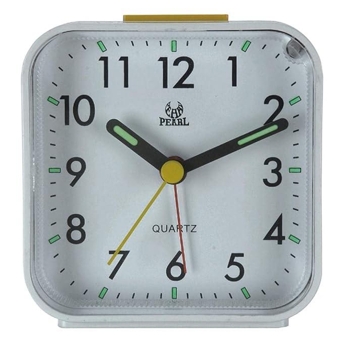 Bedside Alarm Clock | Analog Face & Silent Movement | Night Light & Snooze