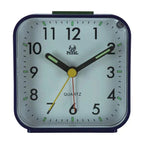 Bedside Alarm Clock | Silent Analog Face | Snooze & Night Light | Compact Nightstand Size
