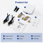 Behind-the-Ear Hearing Aids | Rechargeable Digital | Advanced Noise Reduction | Long Battery Life