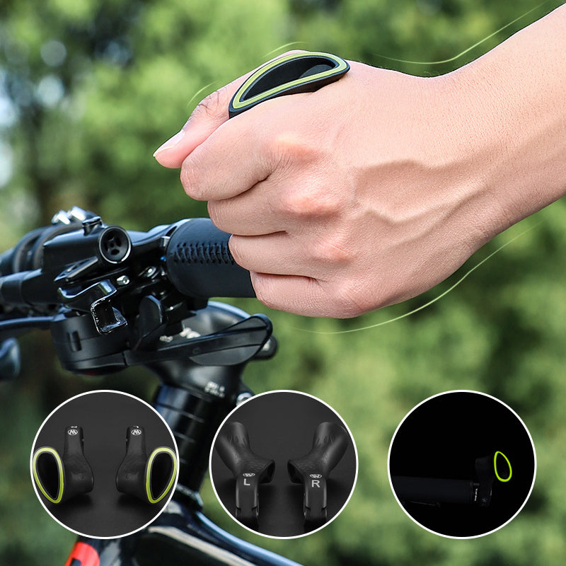 Bicycle Grips | Ergonomic O-Shape Vibration-Reducing Design | Carbon Fiber & Nylon