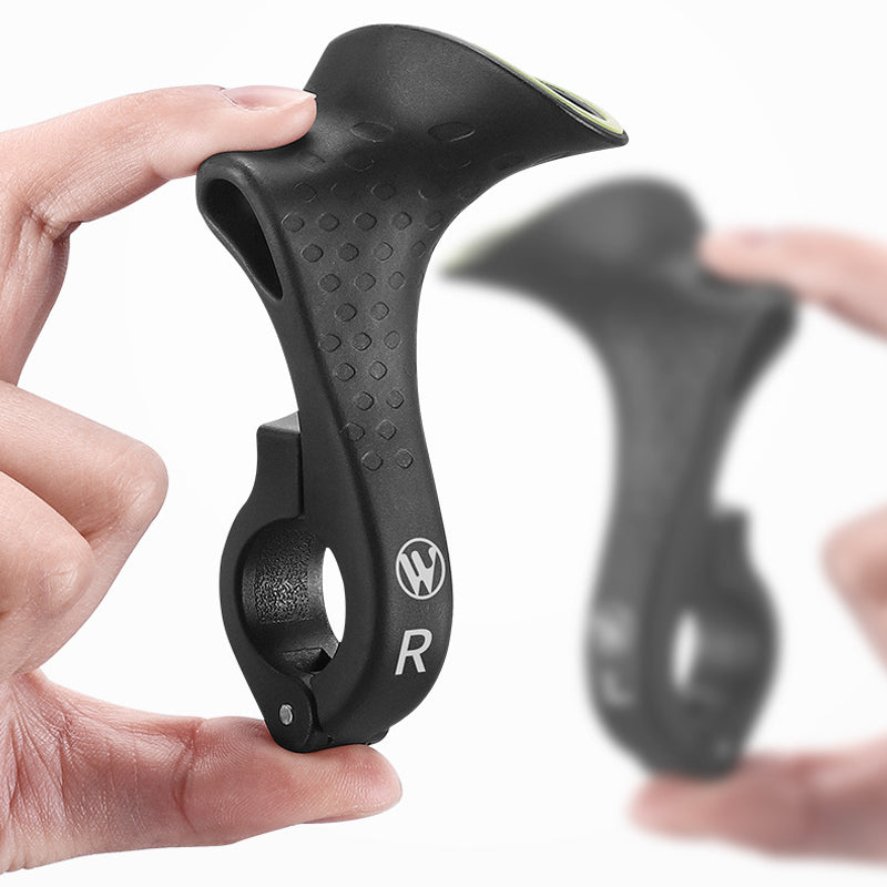 Bicycle Handlebar Grips | Ergonomic O-Shape | Carbon Fiber & Nylon | Fluorescent Visibility