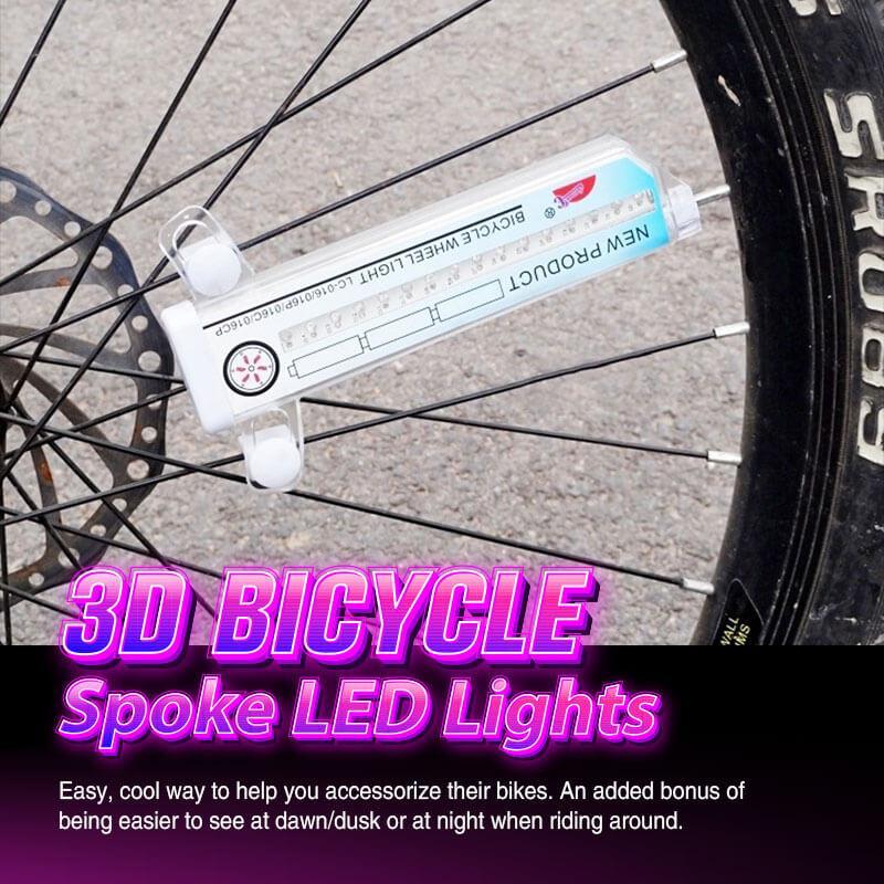 Bike Spoke LED Wheel Light | 32 Patterns RGB Display | Clip-On Battery Powered | High Visibility