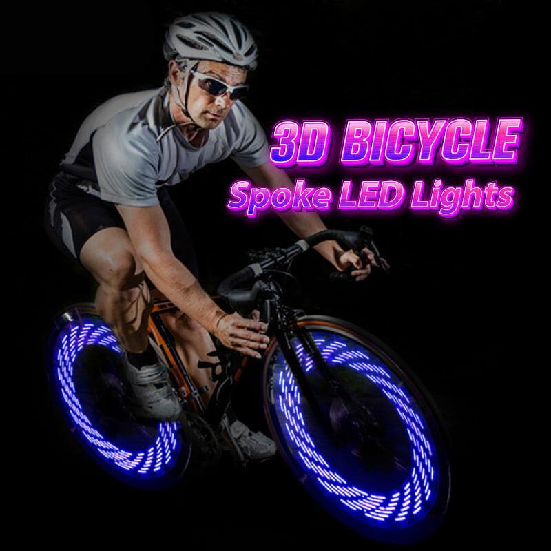 Bike Spoke LED Wheel Light | 32 Patterns RGB Display | Clip-On Battery Powered | High Visibility
