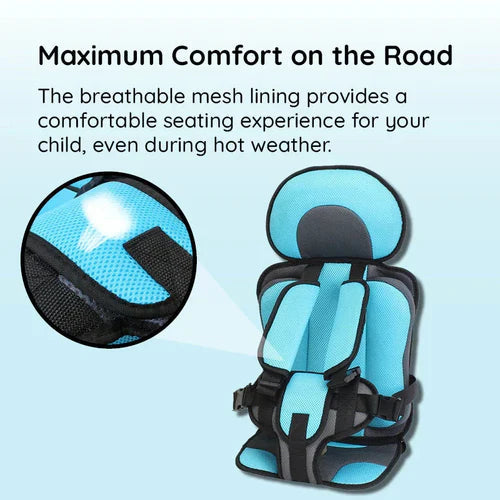 Booster Seat for Kids | Portable & Foldable | Five-Point Harness & Padded Cushion