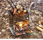 Camping Wood Stove | Foldable Stainless Steel | Includes Carry Bag | Efficient Burning