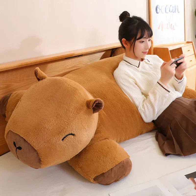 Capybara Plush Toy | Giant Snuggle Buddy | Soft Plush & Cotton Fill | Comfort Pillow