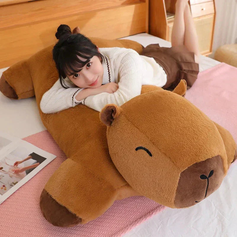 Capybara Plush Toy | Giant Snuggle Buddy | Soft Plush & Cotton Fill | Comfort Pillow