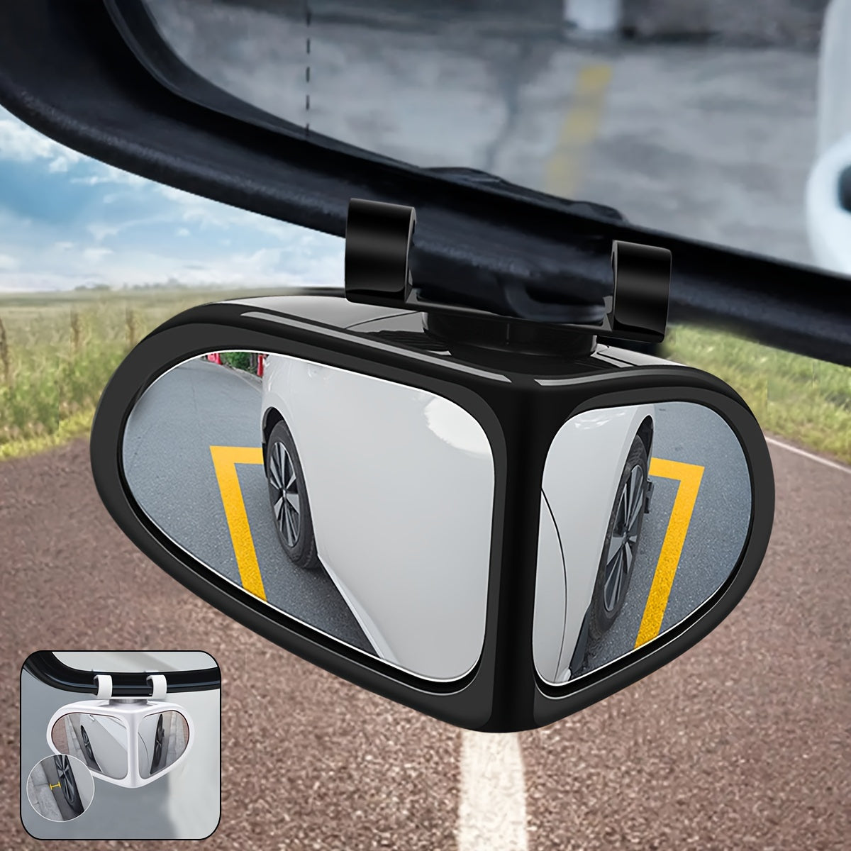 Car Blind Spot Mirror Set | 360° Adjustable HD Wide-View | Universal Mounting