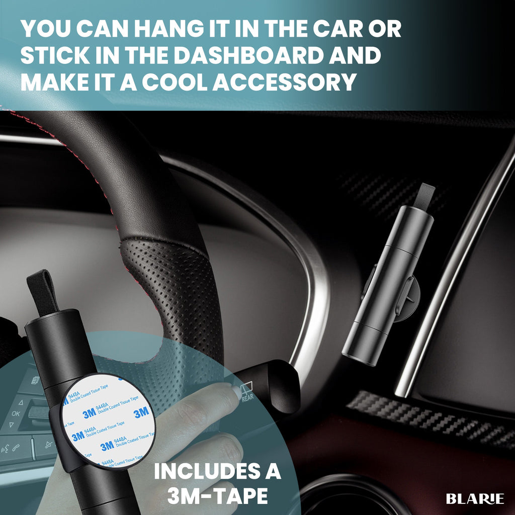Car Escape Hammer | Tungsten Tip Window Breaker | Stainless Steel Seatbelt Cutter