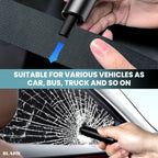 Car Escape Hammer | Tungsten Tip Window Breaker | Stainless Steel Seatbelt Cutter