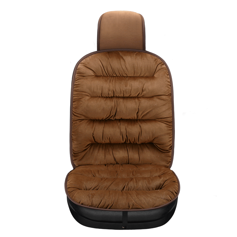 Car Front Seat Cushion Pad | Full-Length Quilted Plush | 19.1 x 40.6 in
