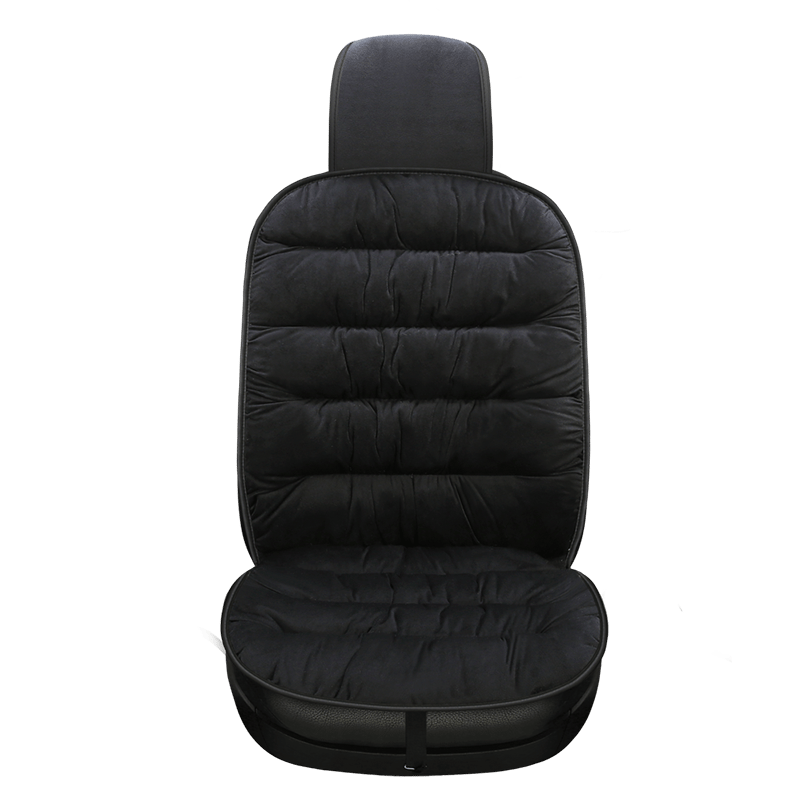 Car Front Seat Cushion Pad | Full-Length Quilted Plush | 19.1 x 40.6 in