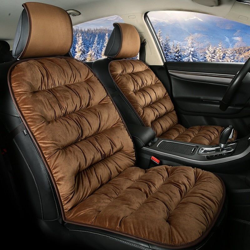 Car Seat Cover | Ultra Comfort Cushioned Plush | Universal Non-Slip Seat Protector | Luxurious Feel