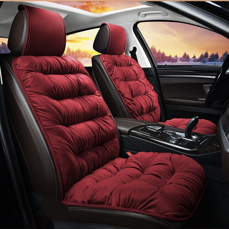Car Seat Cover | Ultra Comfort Cushioned Plush | Universal Non-Slip Seat Protector | Luxurious Feel