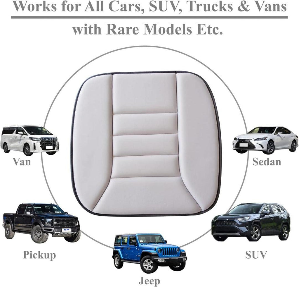 Car Seat Cushion | Memory Foam Support | Breathable Cover & Silicone Gel | Pain Relief