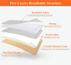 Car Seat Cushion | Memory Foam Support | Breathable Cover & Silicone Gel | Pain Relief