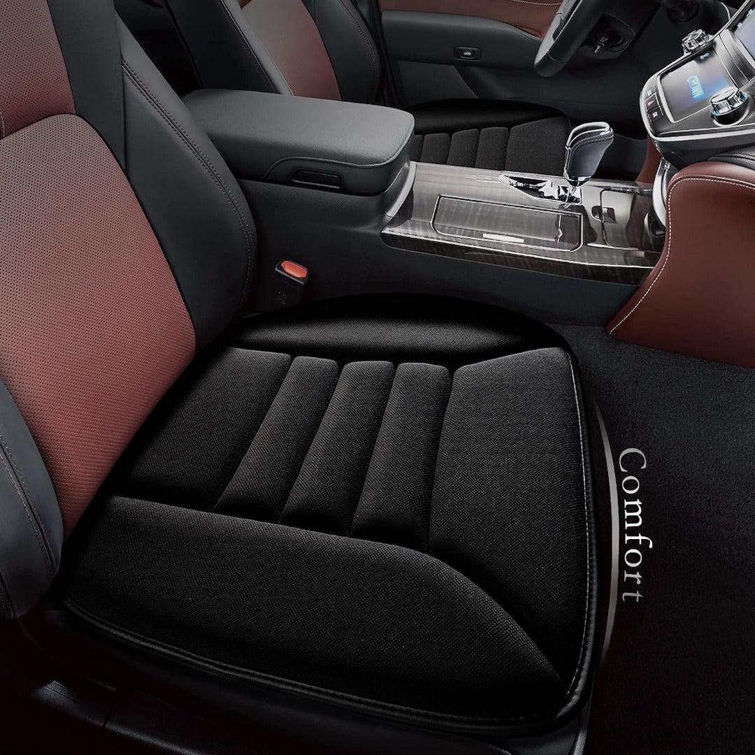 Car Seat Cushion | Memory Foam Support | Breathable Cover & Silicone Gel | Pain Relief