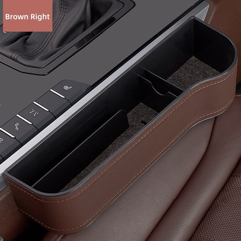 Car Seat Gap Organizer | Premium Leather Design | Cup Holder & Phone Storage | Universal Fit