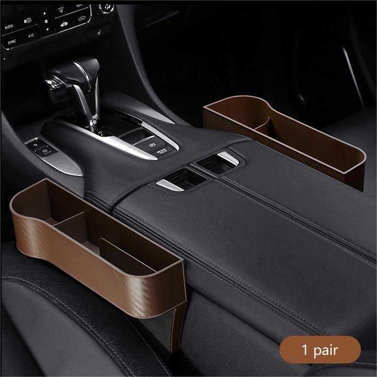Car Seat Gap Organizer | Premium Leather Design | Cup Holder & Phone Storage | Universal Fit
