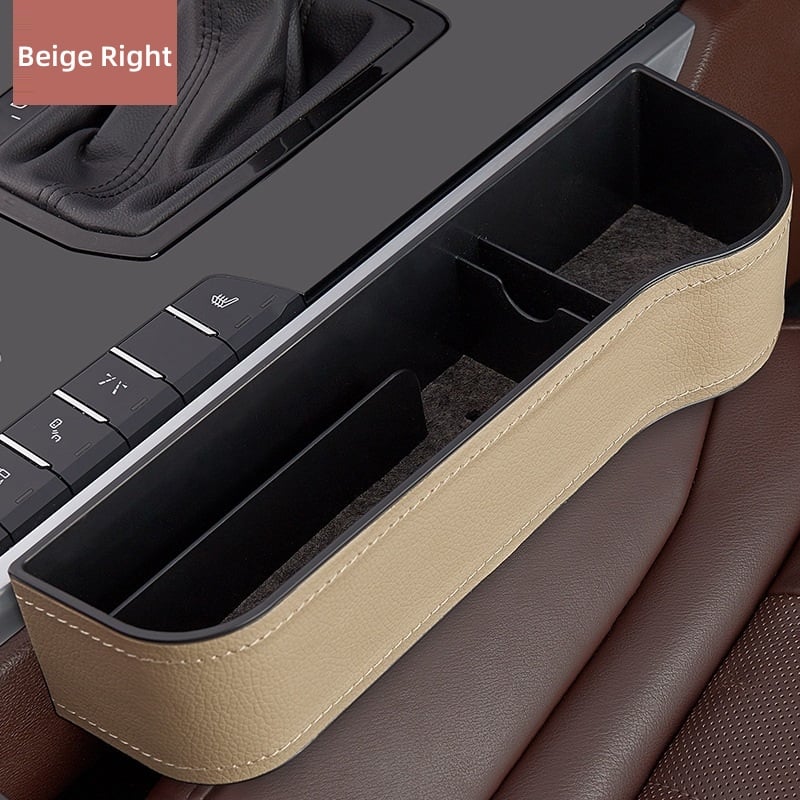 Car Seat Gap Organizer | Premium Leather Design | Cup Holder & Phone Storage | Universal Fit
