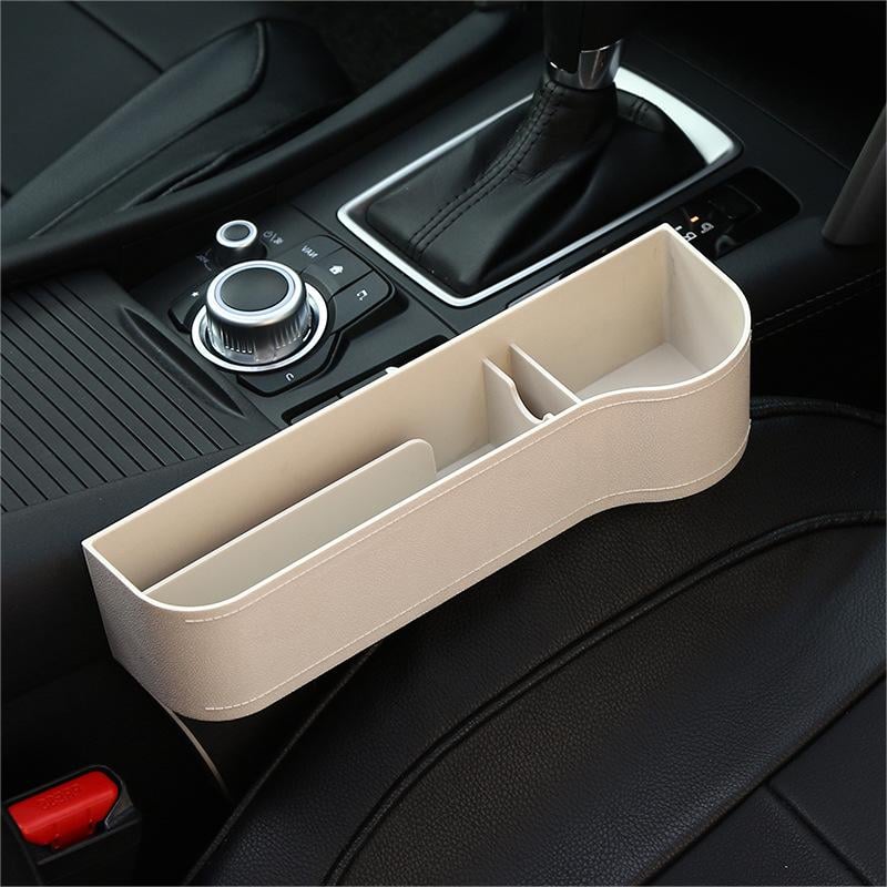 Car Seat Gap Organizer | Premium Leather Design | Cup Holder & Phone Storage | Universal Fit