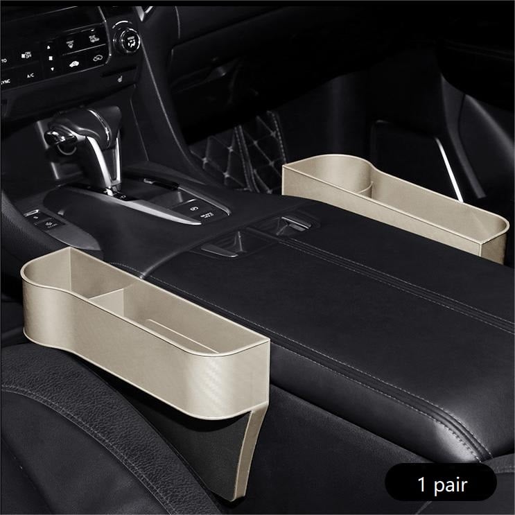 Car Seat Gap Organizer | Premium Leather Design | Cup Holder & Phone Storage | Universal Fit
