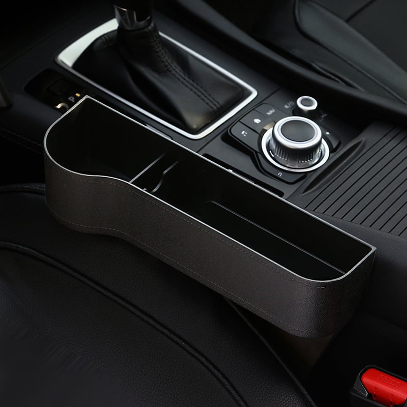 Car Seat Gap Organizer | Premium Leather Design | Cup Holder & Phone Storage | Universal Fit