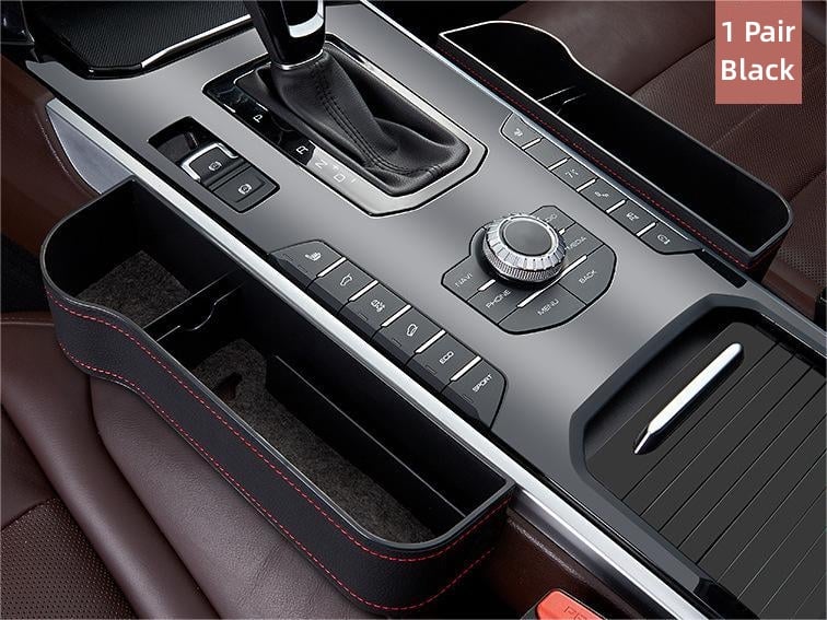 Car Seat Gap Organizer | Premium Leather Design | Cup Holder & Phone Storage | Universal Fit
