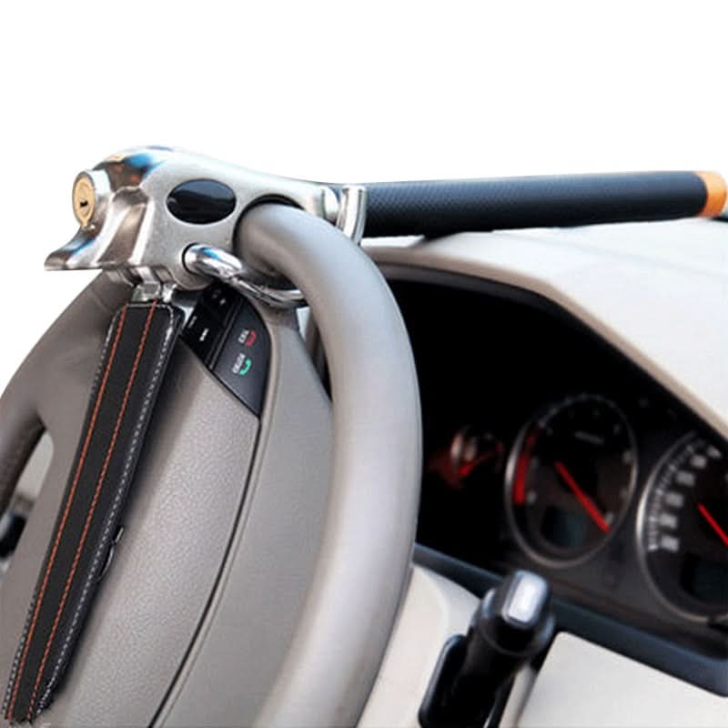 Car Steering Wheel Lock | Heavy-Duty Anti-Theft | Adjustable Fit & Leather Pad | Enhanced Security