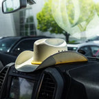 Car & Truck Hat Holder | Lasso Rope Cowboy Style | Suction Cup Mount & Leather Cord | Secure Hold