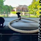 Car & Truck Hat Holder | Lasso Rope Cowboy Style | Suction Cup Mount & Leather Cord | Secure Hold