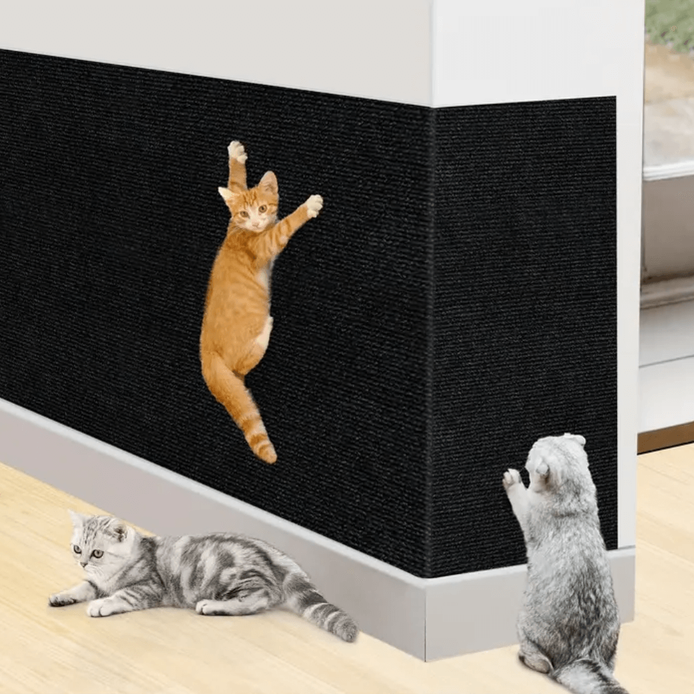 Cat Scratch Pad | Durable Polyester Furniture Protector | Straps & Adhesive | Gentle on Claws