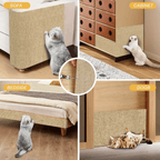 Cat Scratch Pad | Durable Polyester Furniture Protector | Straps & Adhesive | Gentle on Claws