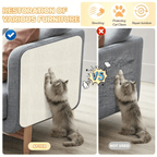 Cat Scratch Pad | Durable Polyester Furniture Protector | Straps & Adhesive | Gentle on Claws