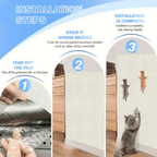 Cat Scratch Pad | Durable Polyester Furniture Protector | Straps & Adhesive | Gentle on Claws