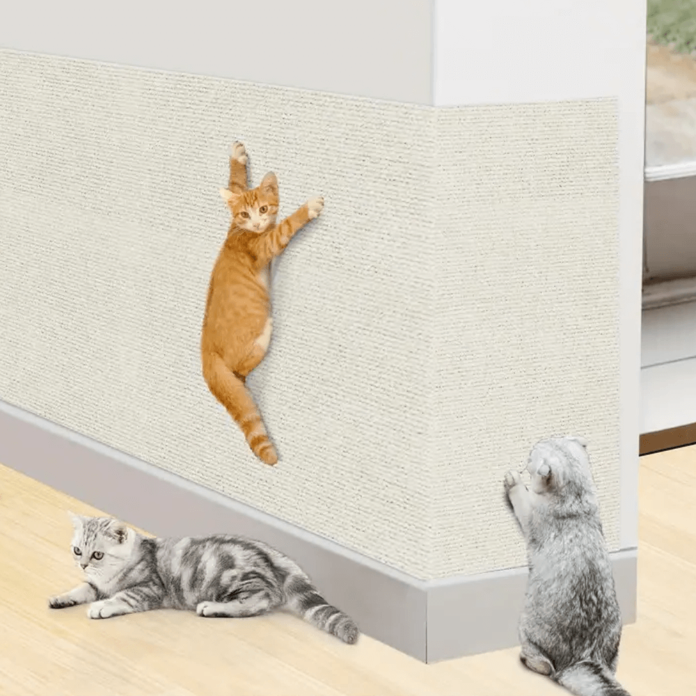 Cat Scratch Pad | Durable Polyester Furniture Protector | Straps & Adhesive | Gentle on Claws