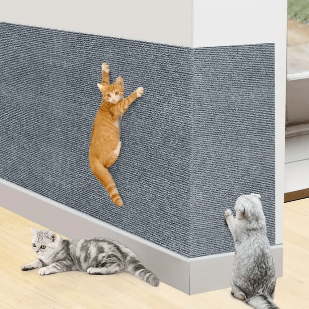 Cat Scratch Pad | Durable Polyester Furniture Protector | Straps & Adhesive | Gentle on Claws