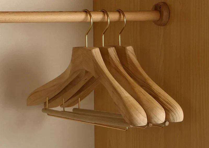 Cedar Wood Hangers for Jackets & Blazers | Wide Shoulders | Set of 2