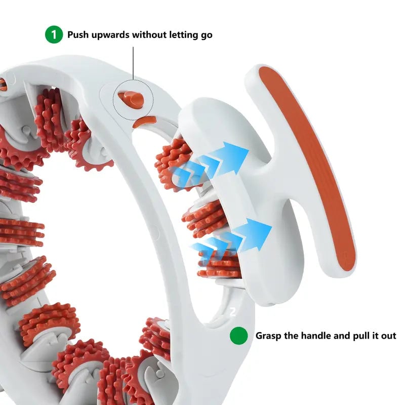 Cellulite Massage Roller | 360° Deep-Tissue Massage | Adjustable Width & Removable Handle