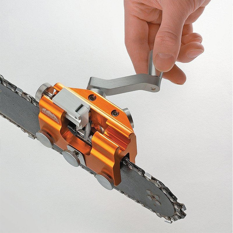 Chainsaw Chain Sharpener | 30° Bevel Guide | Anodized Aluminum | Precise Sharpening