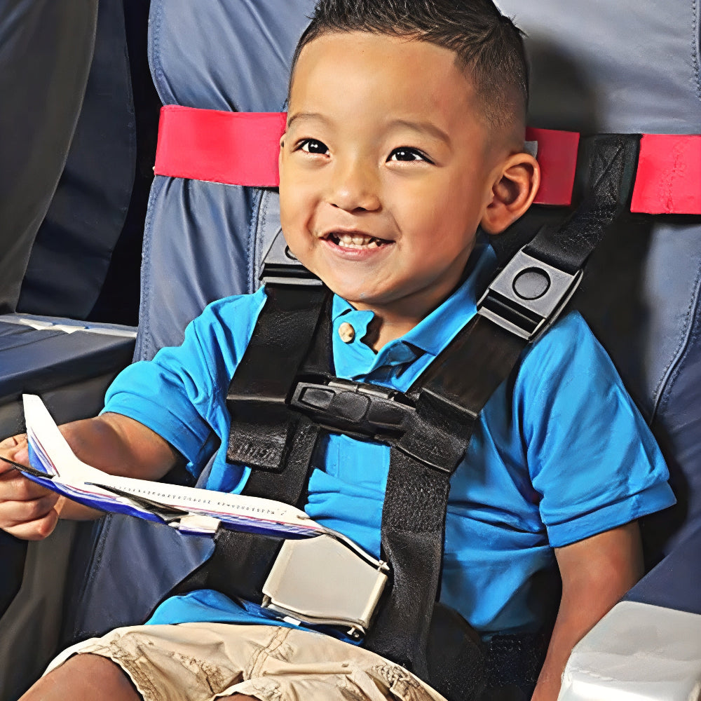 Child Airplane Safety Harness | Adjustable Quick-Install Seat Belt | Foldable Travel-Friendly