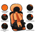 Child Car Seat | Foldable Booster Seat | Multi-Point Safety Harness | Cotton-Blend Mesh Ages 0–12